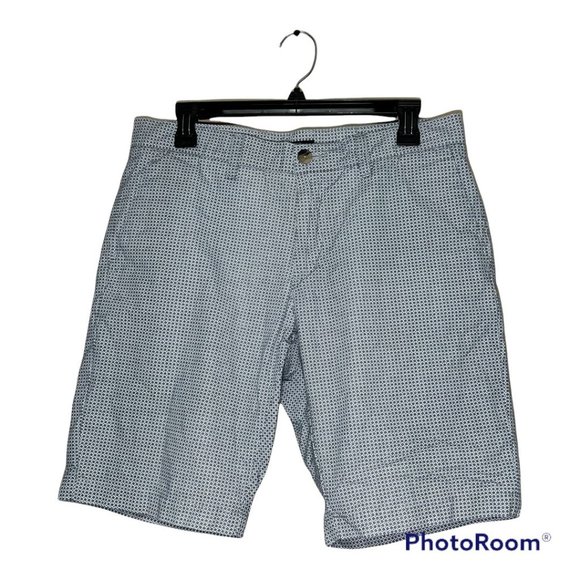 Ben Sherman Micro Print Chambray True Indigo Men's Golf Shorts Size 32 - Picture 1 of 9